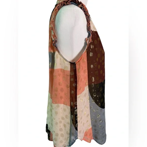 Anthropologie Maeve Sleeveless Asymmetrical Blouse Women Size M - Picture 4 of 9